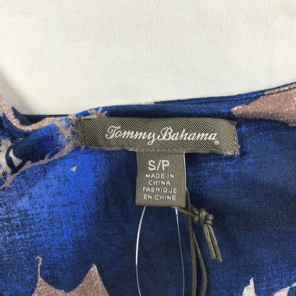 Tommy Bahama Poppy Cross Dress Blue Splash Floral V-Neck Sleeveless S/P TW69776 - Picture 4 of 8